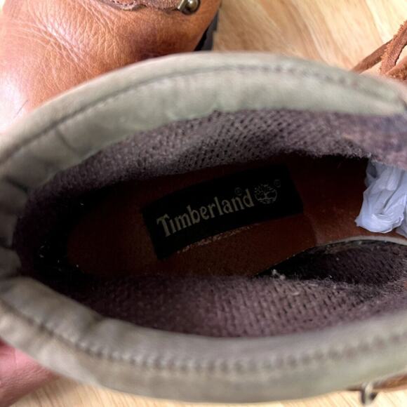 Timberland Boots Women’s 6.5 M Brown Hiking Genuine Leather Made In Italy Vtg - Picture 7 of 10
